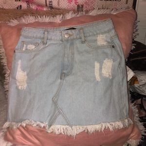 Light Blue Denim Skirt